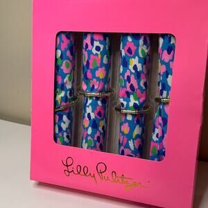 Lilly Pulitzer Hottie Dottie Napkin Rings Set of 4 NWT Gift Boxed